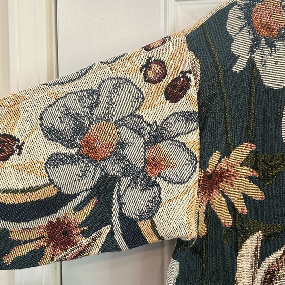 Floral and Rabbit Patterned Cardigan - Picture 2 of 5